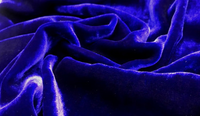 Бархат - шелк синий Б - 068/5