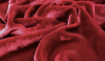 Бархат - шелк красный Б - 068/9