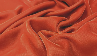 Микро - бархат не стрейч оранжевый Б - 087/2