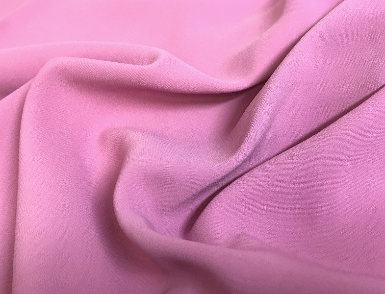 Костюмная ткань креповая розовая КМ - 286