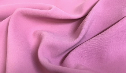 Костюмная ткань креповая розовая КМ - 286