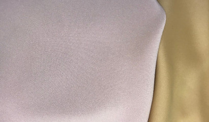 Костюмная ткань двухсторонняя розовая/бежевая КМ - 410/2