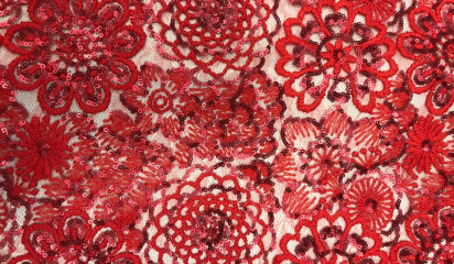 Кружево красное КР - 44028