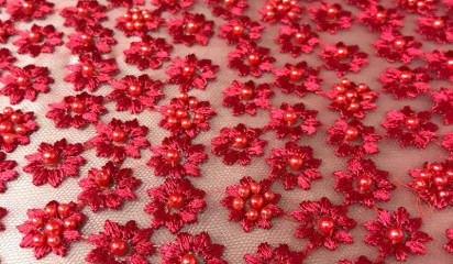 Кружево красное КР - 041