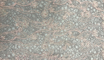 Кружево серо-розовое КР - 4396
