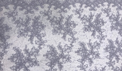 Кружево лавандово-серое КР - 002