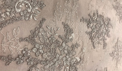 Кружево пудрово-бежевое КР - 2595