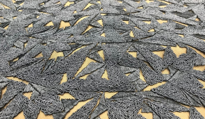 Кружево темно-серое КР - 11656