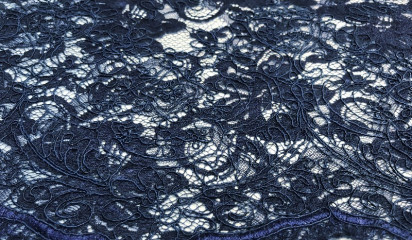 Гипюр темно-синий Г -196/4