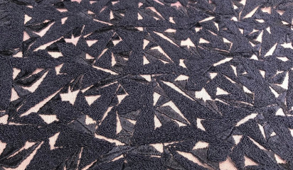 Гипюр темно-синий Г - 11656