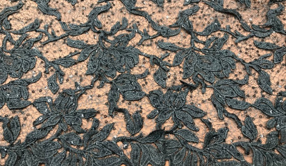 Кружево темно-серое КР - 17525