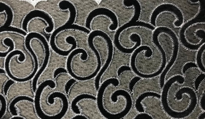 Сетка набивная  черная С - 278