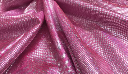 Бифлекс ярко-розовый с серебряным напылением ГЛ - 011/3
