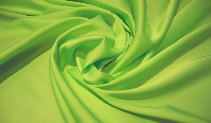 Атлас  стрейч "APMAНИ" однотонный неоновый салатовый А - 116/3