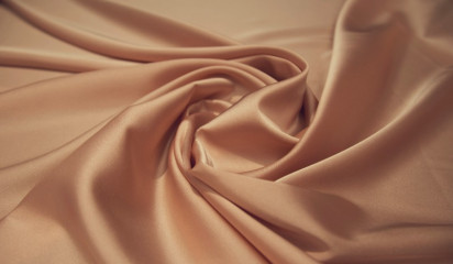 Атлас стрейч "APMAНИ" однотонный лососевый   А - 116/7