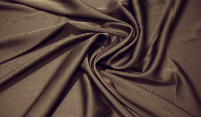 Атлас стрейч "APMAНИ" однотонный коричневый  А - 116/9