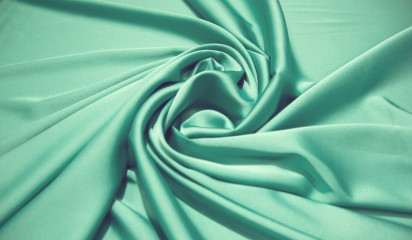 Атлас стрейч "APMAНИ" однотонный  зеленый  А - 116/25