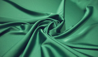 Атлас стрейч "APMAНИ" однотонный зеленый  А - 116/28