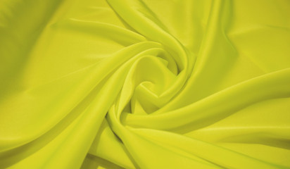 Атлас стрейч "APMAНИ" однотонный неоновый желтый А - 116/30