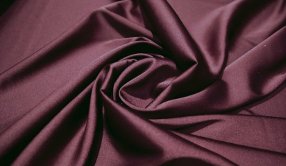 Атлас стрейч "APMAНИ" однотонный темно - бордовый А - 116/41