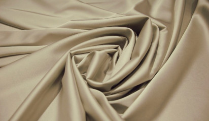 Атлас стрейч "APMAНИ" однотонный кофейный  А - 116/42