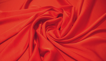 Атлас стрейч "APMAНИ" однотонный красный А - 116/44