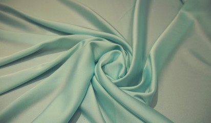 Атлас стрейч "APMAНИ" однотонный бледно-зеленый   А - 116/46