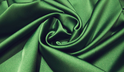 Сатен  стрейч " SHULA" зеленый  СТ-021/3