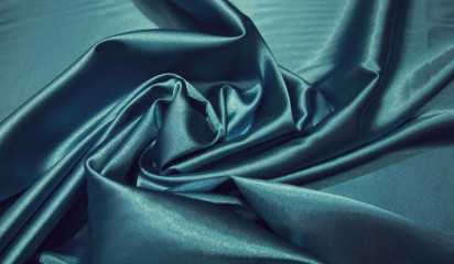 Атлас стрейч морская волна  А - 011/1