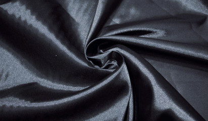 Атлас - стрейч черный А - 011/10