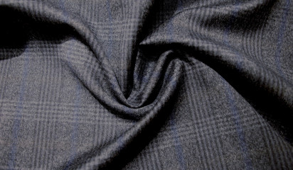 Костюмная ткань серая в клетку КМ - 1130