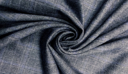 Костюмная ткань серая в клетку КМ - 1246