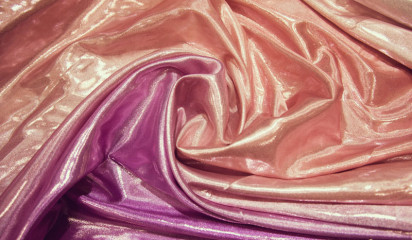 Атлас розовый  с напылением  переходной  А - 102/2