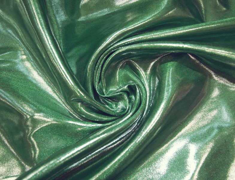 Атлас зеленый с серебряным напылением А - 066/6 по доступной цене в  магазине - Фламенко Ткани