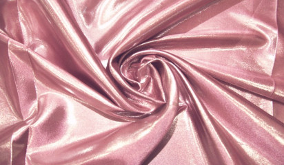 Атлас розовый с серебряным  напылением    А - 066/11