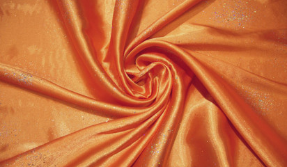 Атлас  оранжевый с напылением  А - 036/4