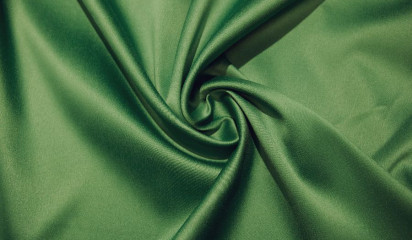 Атлас  стрейч матовый зеленый  А - 186/22
