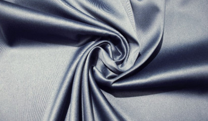 Атлас стрейч матовый серый  А - 186/18