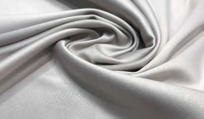 Атлас стрейч матовый серо-сиреневый  А - 186/9