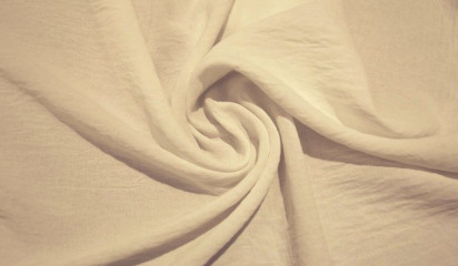 Ткань плательная "Американский креп" молочная ПЛ-019