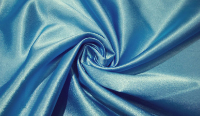 Креп-сатин голубой  КС - 001/9