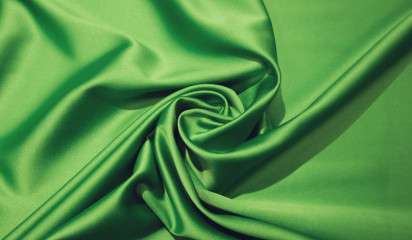 Атлас стрейч матовый зеленый  А-224/1