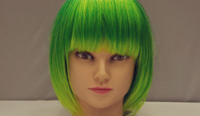 Парик "Каре" салатовый неоновый  ПР_004