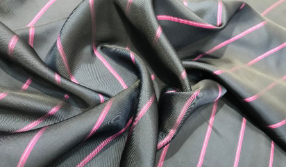 Подкладочная синяя в полоску ПД-010/28