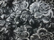 Жаккард темно-серый с крупными розами ЖК-057