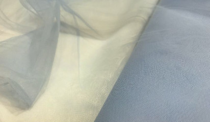 Фатин голубой С - 040/2