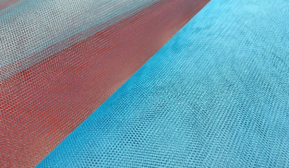 Фатин жесткий голубой С - 041/4