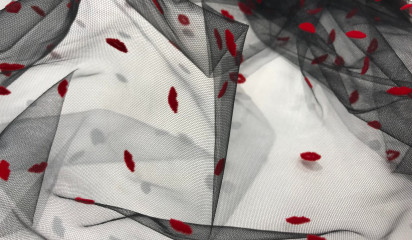 Сетка  декоративная черная С - 394