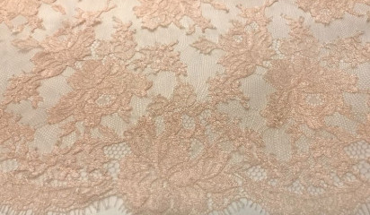 Кружево персиково-розовое КР - 12745/43