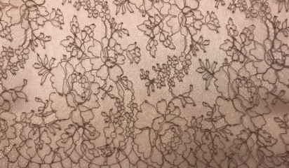 Кружево бежево-розовое КР - 3760